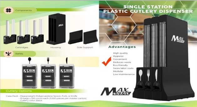 FORK BLACK BAGGED 1000/CS MAX KB MS 10100 MAXSTAX